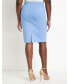 Фото #3 товара Plus Size The Ultimate Stretch Suit Pencil Skirt - 16, Cornflower Blue