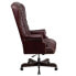 Фото #3 товара High Back Traditional Tufted Burgundy Leather Executive Swivel Chair With Arms