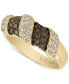 Chocolate Diamond & Nude Diamond Diagonal Cluster Ring (3/4 ct. t.w.) in 14k Gold