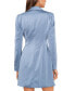 Фото #2 товара Women's Satin Side-Tie Blazer Dress