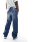 Weekday Galaxy baggy fit straight leg jeans in blue era