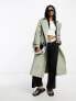 ASOS DESIGN longline trench coat in light khaki