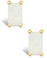 ფოტო #5 პროდუქტის Opal (1/3 ct. t.w.) Stud Earrings in 14K White Gold or 14K White Gold