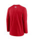 Фото #4 товара Men's Red Washington Nationals Authentic Collection Logo Performance Long Sleeve T-shirt