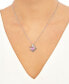 ფოტო #4 პროდუქტის Birthstone Gemstone & Diamond Accent Heart Pendant Necklace in Sterling Silver