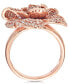 ფოტო #4 პროდუქტის Pave Rose by EFFY® Diamond Ring (1-1/8 ct. t.w.) in 14k Rose Gold