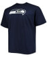 Фото #3 товара Men's Big and Tall DK Metcalf College Navy Seattle Seahawks Player Name Number T-shirt