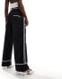 ASOS DESIGN wide leg external binding tailored trouser