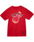 Фото #3 товара Men's and Women's Red Miami Heat Hardwood Classics MVP Throwback Logo T-shirt