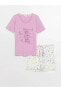 Фото #11 товара Пижама LC WAIKIKI Dream с принтом на горловине и короткими рукавами со шортами для женщин