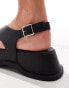 Фото #3 товара Truffle Collection chunky cross strap sandals in black