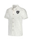 ფოტო #2 პროდუქტის Men's NFL x Darius Rucker Collection by White Las Vegas Raiders Woven Button-Up T-shirt