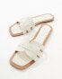 Pull&Bear braided sandal in cream