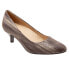 Фото #2 товара Trotters Kiera T1805-117 Womens Brown Leather Slip On Pumps Heels Shoes 7.5
