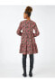 Фото #30 товара Çiçekli Kışlık Elbise Uzun Kollu V Yaka