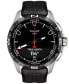 ფოტო #7 პროდუქტის Men's Swiss T-Touch Connect Solar Black Rubber Strap Smart Watch 48mm