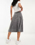 Reclaimed Vintage wash twill skirt with buckle detail Черный, 34 - фото #2