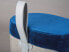 Фото #6 товара Pouf aus blauem und grauem Samt mit