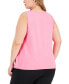 Фото #2 товара Plus Size Solid Essentials Crewneck Tank Top, Created for Macy's
