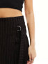 Фото #9 товара Stradivarius tailored skort in black pinstripe