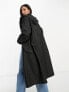 Фото #3 товара ASOS DESIGN Tall rubberised rain parka coat in black