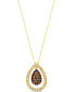 Фото #1 товара Le Vian chocolate Diamond & Nude Diamond Double Orbital Pear Halo Adjustable 20" Pendant Necklace (3/4 ct.t.w.) in 14k Gold