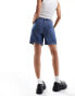 French Connection highwaist denim shorts in blue