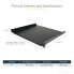 Фото #8 товара StarTech.com 1U Server Rack Shelf - Universal Rack Mount Cantilever Shelf for 19" Network Equipment Rack & Cabinet - Heavy Duty Steel – Weight Capacity 44lb/20kg - 16" Deep Tray - Black - Rack shelf - Black - Steel - 20 kg - 1U - EIA/ECA-310-E