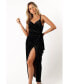 Women's Renarde Wrap Velvet Midi Dress