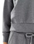 Stradivarius soft touch sweatshirt in grey co-ord grau, M - фото #3