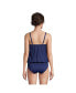 Фото #3 товара Petite Blouson Tummy Hiding Tankini Swimsuit Top Adjustable Straps