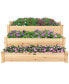 Фото #9 товара 3 Tier Wooden Raised Vegetable Garden Bed Elevated Planter Kit Outdoor Gardening