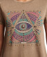 ფოტო #4 პროდუქტის Women's Cotton Geo Celestial Studded Classic T-Shirt