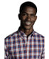 ფოტო #2 პროდუქტის Men's Slim Fit Button-Down Collar Non-Iron Stretch Poplin Check Shirt