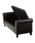 Hayes Contemporary Upholstered Storage Ottoman Bench with Rolled Arms