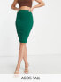 Фото #1 товара ASOS DESIGN Tall high waist pencil skirt in green