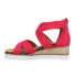 Corkys Double Dutch Espadrille Wedge Womens Pink Casual Sandals 41-0281-FUCH