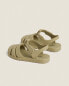 Rubberised cage sandals with hook-and-loop strap