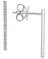 ფოტო #2 პროდუქტის EFFY® Diamond Linear Drop Earrings (1/10 ct. t.w.) in Sterling Silver or 14k Gold-Plated Sterling Silver