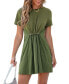 ფოტო #1 პროდუქტის Women's Toggle Drawstring Mini Beach Dress