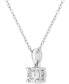 ფოტო #3 პროდუქტის Diamond Solitaire 18" Pendant Necklace (1/4 ct. t.w.) in 14k White Gold