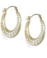 ფოტო #1 პროდუქტის Diamond-Cut Hoop Earrings in 10k Gold, 15mm