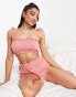 Brave Soul nat bandeau short lounge set in rose