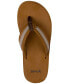 ფოტო #3 პროდუქტის Men's Hullsome Leather Flip-Flop Sandals