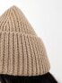 Фото #7 товара Object ribbed beanie hat in taupe