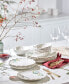 French Perle Berry Holiday Dinner Plates Set, Set of 4