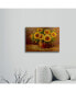 Фото #3 товара Masters Fine Art Sunflowers Still Life Floating Brushed Aluminum Art - 22" x 25"