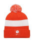 ფოტო #1 პროდუქტის Men's Orange Clemson Tigers Sideline Team Cuffed Knit Hat with Pom