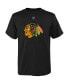 ფოტო #2 პროდუქტის Big Boys Connor Bedard Black Chicago Blackhawks Player Name and Number T-shirt