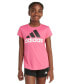 ფოტო #1 პროდუქტის Big Girls Short-Sleeve Essential Logo Graphic T-Shirt